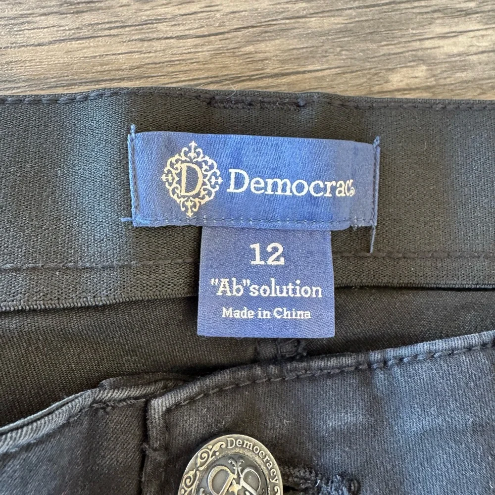 NWT Democracy Black Denim Steaight Leg Jeans Size 12 - Picture 7 of 9